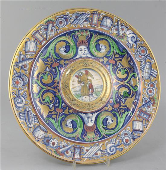 A Cantagalli lustre charger, after the Master Giorgio Gubbio, late 19th century, 37cm